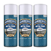 3X Hammerite Hammered Silver Spray Paint 400ml Spray Paint